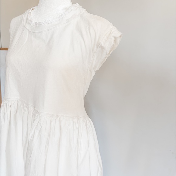 Free People She’s my Babydoll Tee Ruffles cute crochet trims midi Dress - Picture 5 of 11